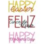 Holiday Text Embroidery Design Set 3