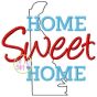 Home Sweet Home Delaware Embroidery | Machine Embroidery Designs by JuJu