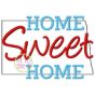 Home Sweet Home North Dakota Embroidery | Machine Embroidery Designs by JuJu