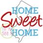 Home Sweet Home New Jersey Embroidery | Machine Embroidery Designs by JuJu