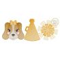 Hound Dog Cheer Trio Sketch Embroidery | Machine Embroidery Designs by JuJu