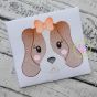 Hound Dog Face Girl Sketch Embroidery | Machine Embroidery Designs by JuJu