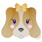 Hound Dog Face Girl Sketch Embroidery | Machine Embroidery Designs by JuJu