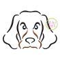 Hound Dog Mascot Embroidery | Machine Embroidery Designs by JuJu