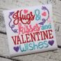 Hugs, Kisses, and Valentine Wishes Embroidery | Machine Embroidery Designs by JuJu