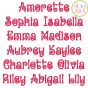 Amorette Embroidery Font