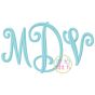 Curtsy Large Monogram | Machine Embroidery Designs by JuJu