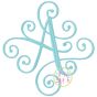 Elegant Scroll ONE COLOR LARGE Monogram