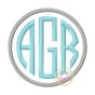 Natural Circle Monogram Embroidery Font | Machine Embroidery Designs by JuJu