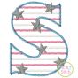 Stars and Stripes Embroidery Font | Machine Embroidery Designs by JuJu