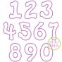 Tally Numbers Set Applique | Machine Embroidery Designs by JuJu