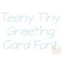 Teeny Tiny Greeting Card Font | Machine Embroidery Designs by JuJu