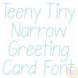I2S Teeny Tiny Narrow Greeting Card Font | Machine Embroidery Designs by JuJu