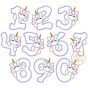 Unicorn Numbers Set Applique | Machine Embroidery Designs by JuJu