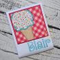 Ice Cream Cone Box Applique | Machine Embroidery Designs by JuJu