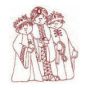Sweet Jesus Nativity Redwork Machine Embroidery Designs by JuJu