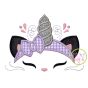 Kitty Unicorn Horn Applique | Machine Embroidery Designs by JuJu