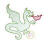 Knight Dragon Sketch Embroidery | Machine Embroidery Designs by JuJu