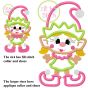 Little Elfie Girl Applique | Machine Embroidery Designs by JuJu