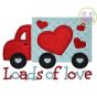 Loads of Love Valentine Truck | Machine Embroidery Designs by JuJu
