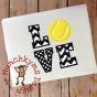 Love Tennis Applique | Machine Embroidery Designs by JuJu