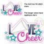 Love Cheer Applique | Machine Embroidery Designs by JuJu