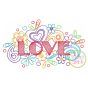 Itch 2 Stitch Love Doodle Digital Embroidery Machine Designs by JuJu