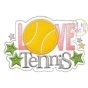 Love Tennis Applique | Machine Embroidery Designs by JuJu