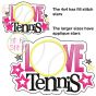 Love Tennis Applique | Machine Embroidery Designs by JuJu