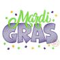 Mardi Gras Confetti Embroidery Design | Machine Embroidery Designs by JuJu