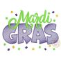 Mardi Gras Confetti Embroidery Design | Machine Embroidery Designs by JuJu
