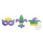 Mardi Gras Trio Sketch | Machine Embroidery Designs by JuJu