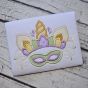 Unicorn Horn with Mardi Gras Mask Applique | Machine Embroidery Designs by JuJu