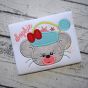 Winter Mouse Face Girl Applique | Machine Embroidery Designs by JuJu