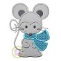 Mouse with Scarf Boy Applique | Machine Embroidery Designs by JuJu