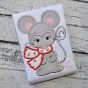 Mouse with Scarf Girl Applique | Machine Embroidery Designs by JuJu
