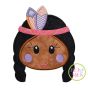 Native American Head Girl Applique | Machine Embroidery Designs by JuJu
