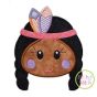Native American Head Girl Applique | Machine Embroidery Designs by JuJu