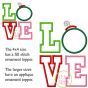 Ornament LOVE Applique | Machine Embroidery Designs by JuJu