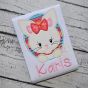 Oval Bunny Girl Applique | Machine Embroidery Designs by JuJu