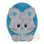 Oval Cat Boy Applique | Machine Embroidery Designs by JuJu