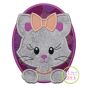 Oval Cat Girl Applique | Machine Embroidery Designs by JuJu