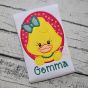 Oval Duck Girl Applique | Machine Embroidery Designs by JuJu
