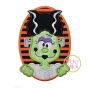 Oval Frankenstein Bride Applique | Machine Embroidery Designs by JuJu