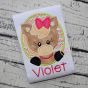 Oval Horse Girl Applique | Machine Embroidery Designs by JuJu