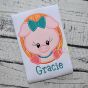 Oval Pig Girl Applique | Machine Embroidery Designs by JuJu