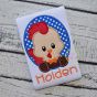 Oval Rooster Boy Applique | Machine Embroidery Designs by JuJu