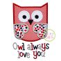 Owl Always Love You Applique | Machine Embroidery Designs by JuJu
