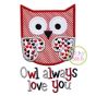 Owl Always Love You Applique | Machine Embroidery Designs by JuJu