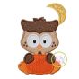 Owl with Pumpkin Boy Applique | Machine Embroidery Designs by JuJu